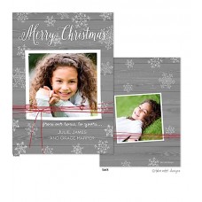 Christmas Digital Photo Cards, Rustic Red String, Take Note Designs